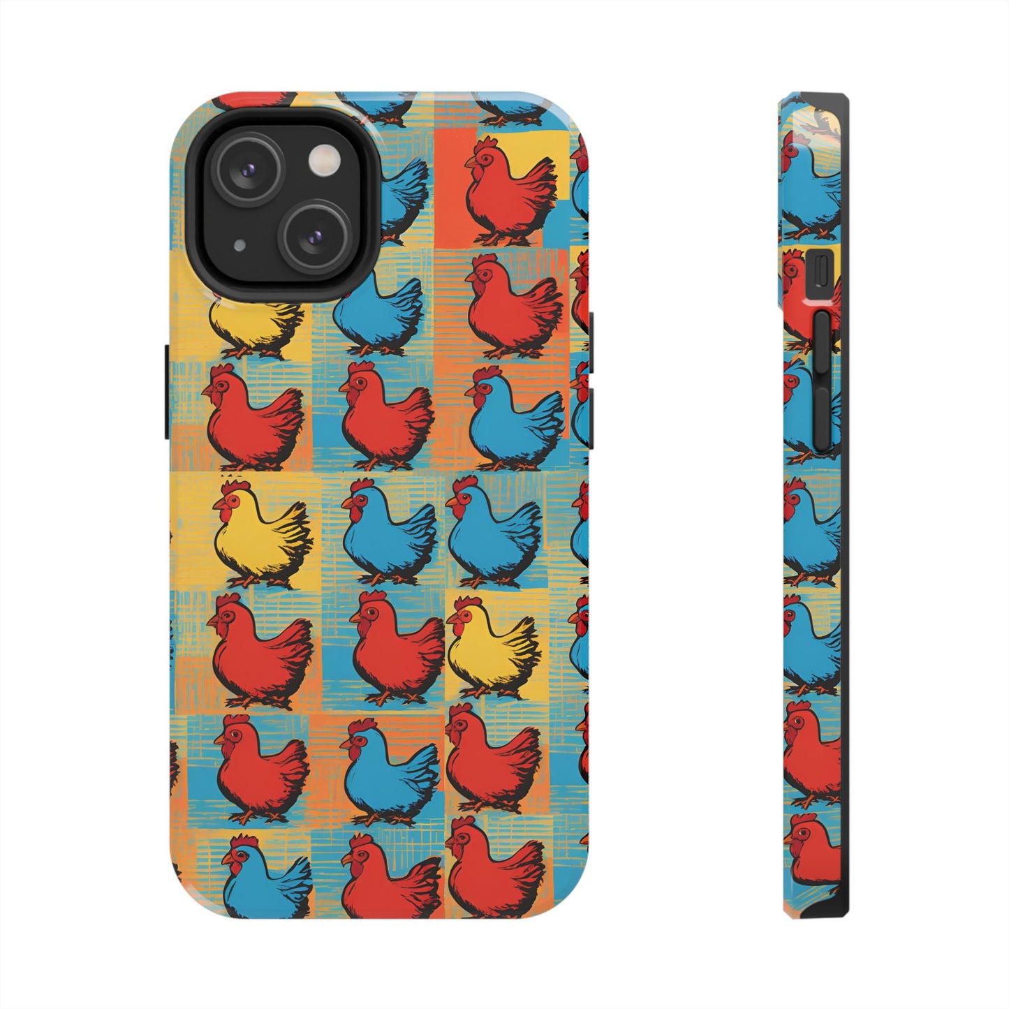 Artful Chickens - Tough Phone Case for iPhones and Samsung Smartphones