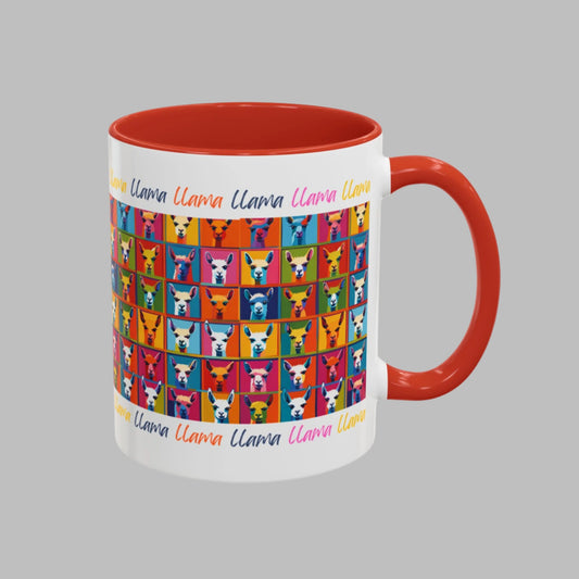 Llama Mug Colorful Pattern Mug - Artisan Design