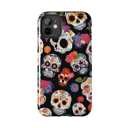 Day of the Dead Sugar Skulls el Día de Todos los Santos - Tough Phone Case for iPhones and Samsung Smartphones