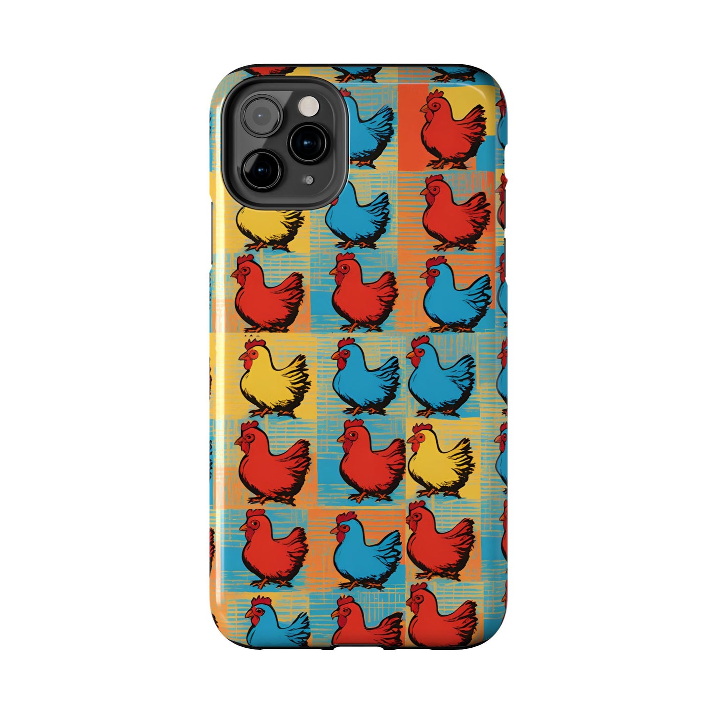 Artful Chickens - Tough Phone Case for iPhones and Samsung Smartphones