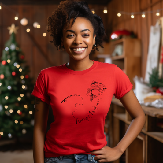 Fishing Christmas Tee For Fishing Enthusiasts - Women