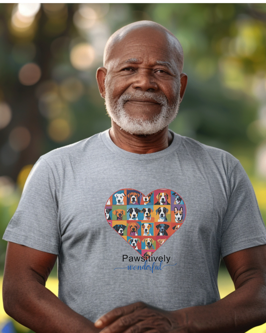 Pawsitively Wonderful Rescuers Fosters Vets Dog Lovers Tee - Men