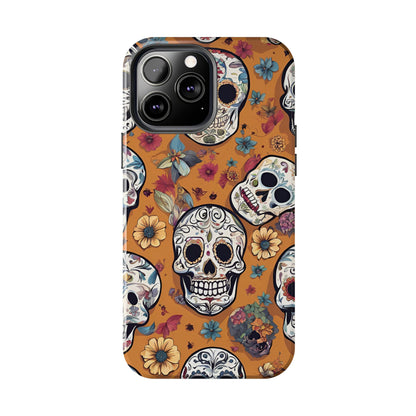 Phone Case - Day of the Dead Sugar Skulls Design  el Día de Todos los Santos iPhone and Samsung Smartphones