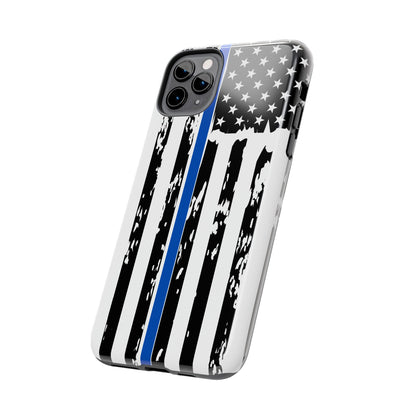 Phone Case: American Flag Blue Line Law Enforcement