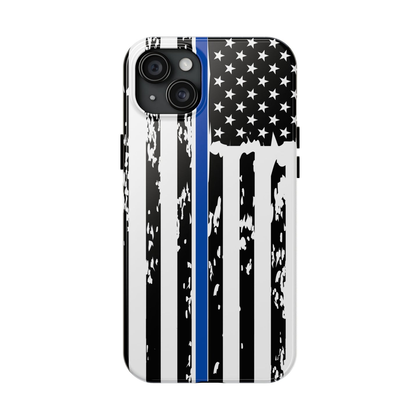 Phone Case: American Flag Blue Line Law Enforcement