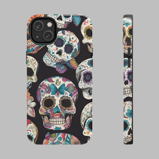 Day of the Dead Sugar Skulls el Día de Todos los Santos - Tough Phone Case for iPhones and Samsung Smartphones