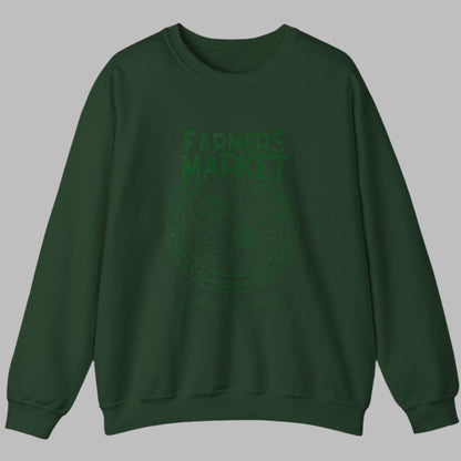 The Farmer's Market Monochromatic Distressed Design Unisex Sweatshirt - Men's