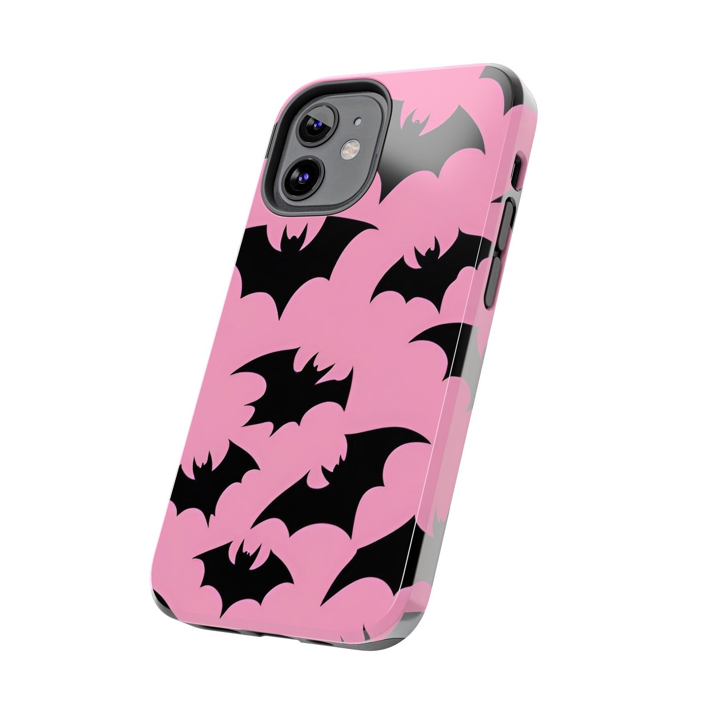 Halloween Bats on Pink - Tough Phone Case for iPhones and Samsung Smartphones