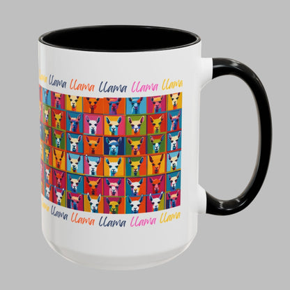 Llama Mug Colorful Pattern Mug - Artisan Design