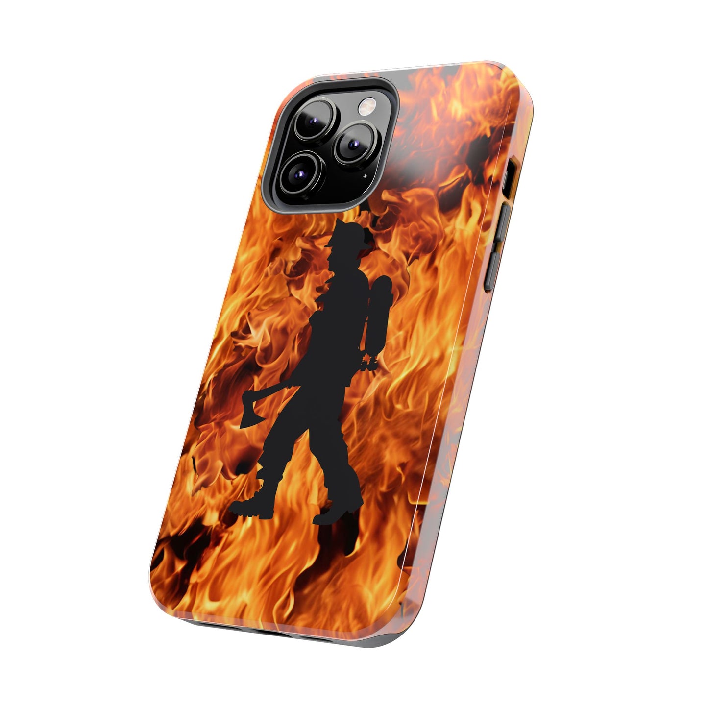 Phone Case Firefighter Silhouette Design for iPhone and Samsung Smartphones