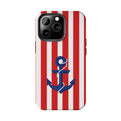 Stars and Stripes with Anchor - Tough Phone Case for iPhones and Samsung Smartphones