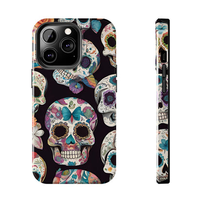 Day of the Dead Sugar Skulls el Día de Todos los Santos - Tough Phone Case for iPhones and Samsung Smartphones