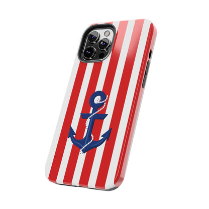 Stars and Stripes with Anchor - Tough Phone Case for iPhones and Samsung Smartphones