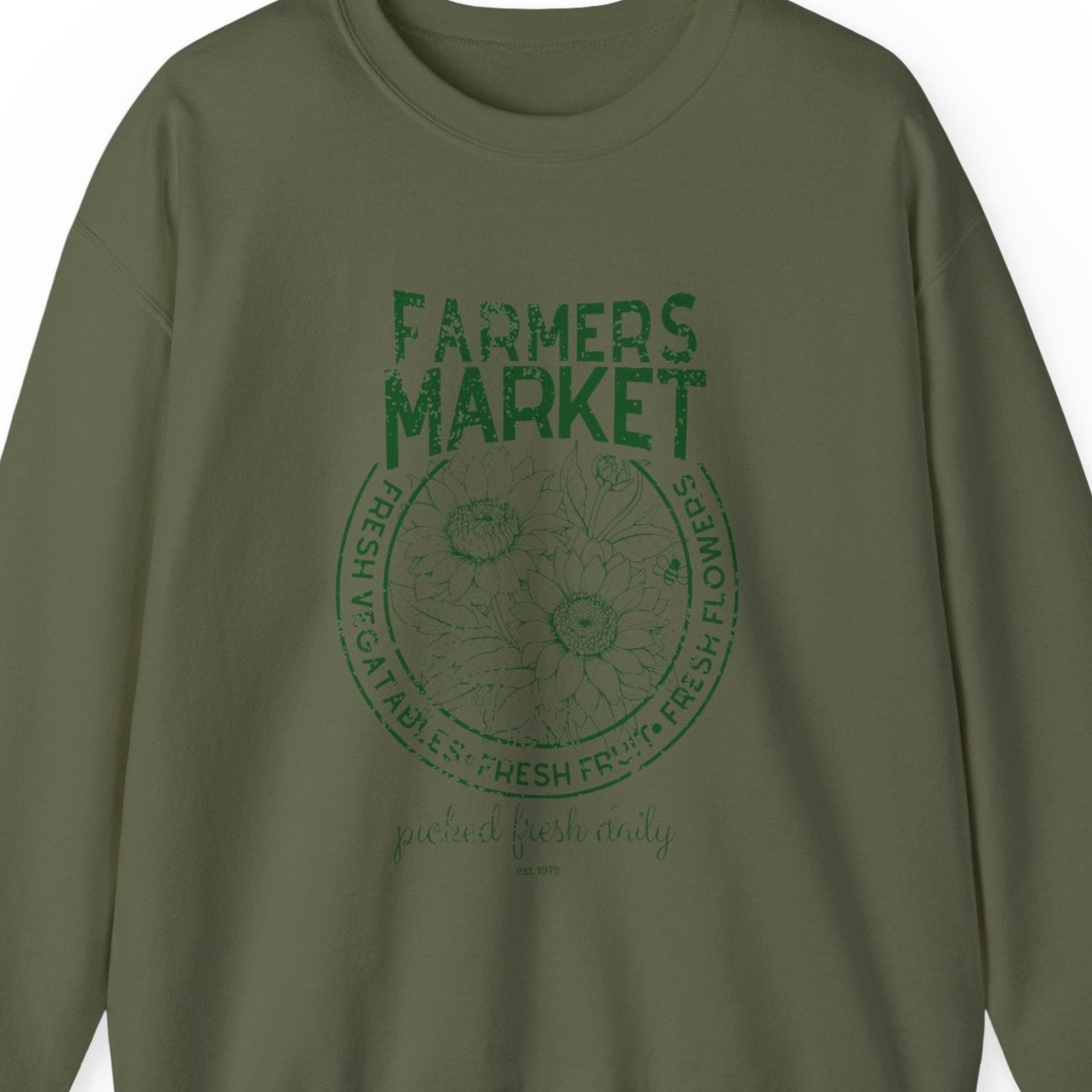 The Farmer's Market Monochromatic Design Unisex Sweatshirt - Women's