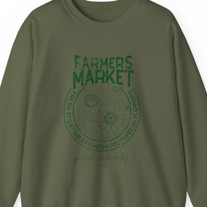 The Farmer's Market Monochromatic Design Unisex Sweatshirt - Women's