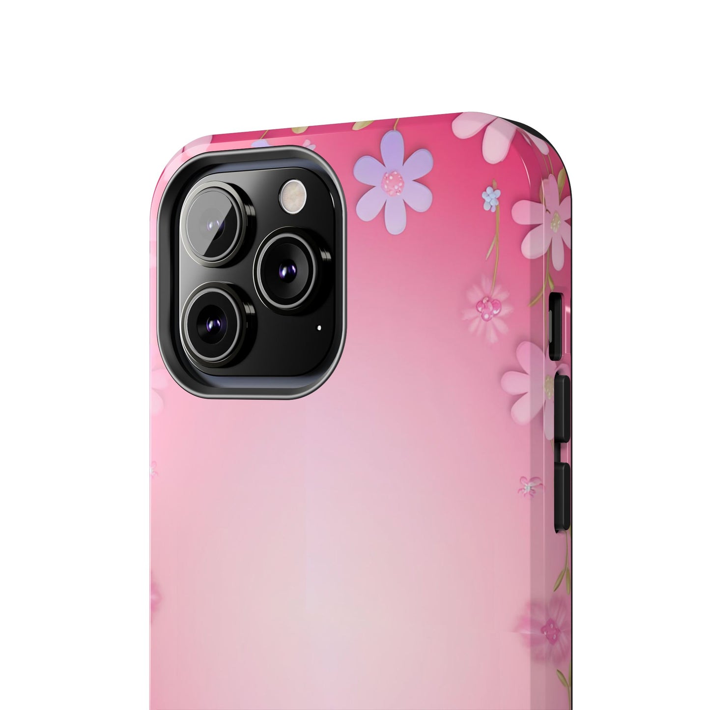 Phone Case - Flowers on Pink Ombre Design