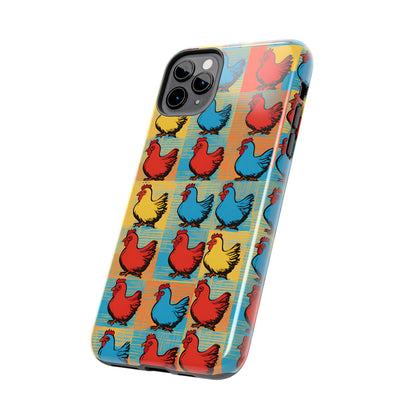 Artful Chickens - Tough Phone Case for iPhones and Samsung Smartphones