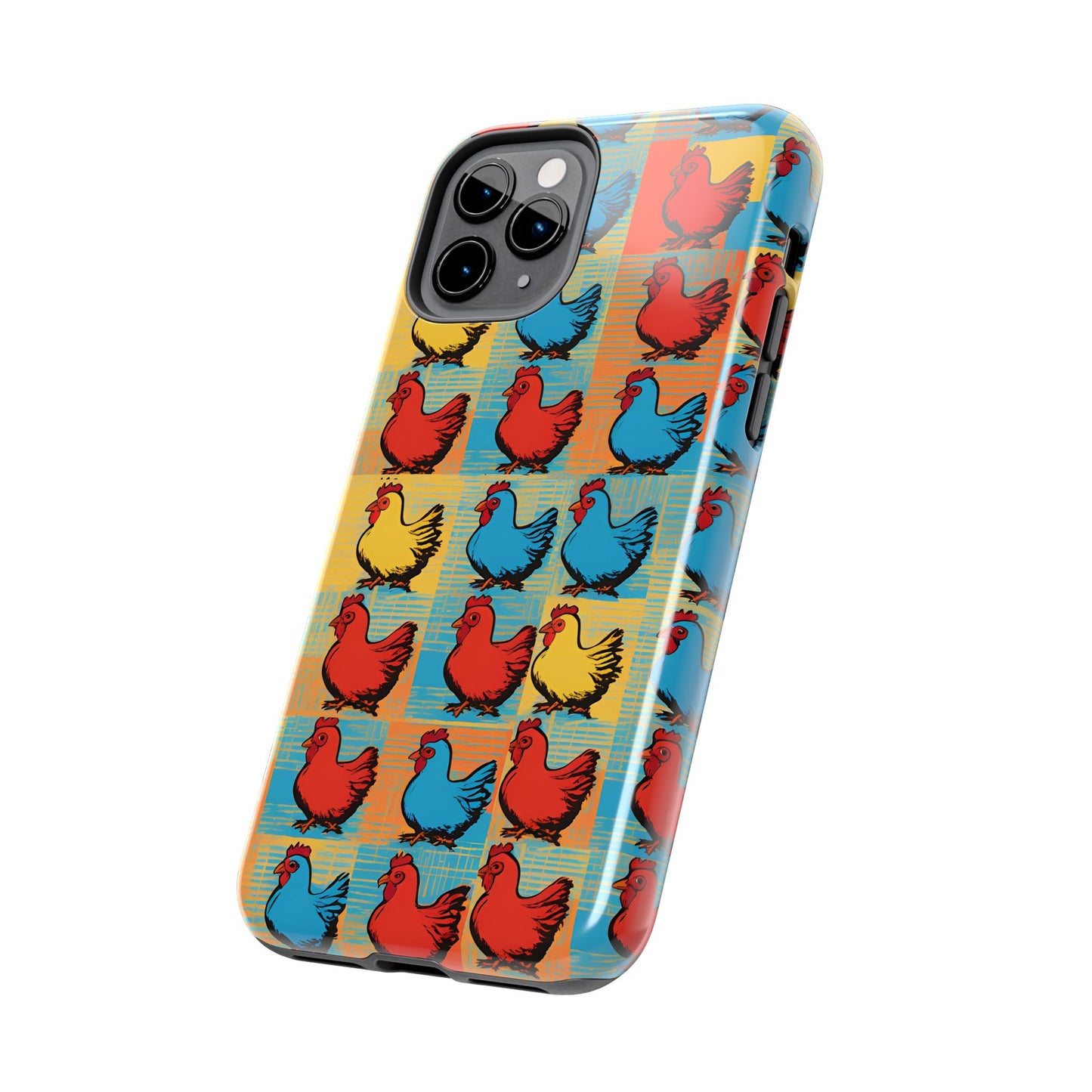 Artful Chickens - Tough Phone Case for iPhones and Samsung Smartphones