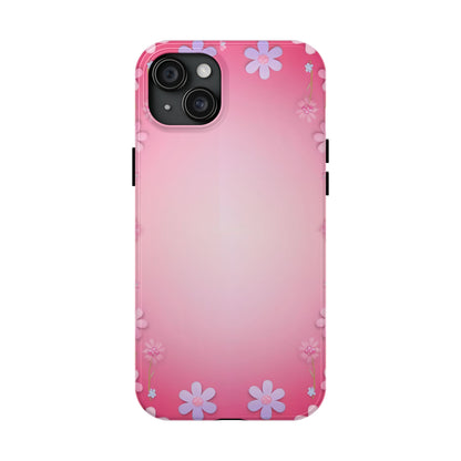 Phone Case - Flowers on Pink Ombre Design