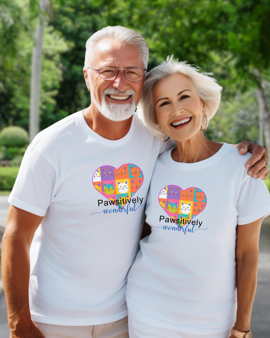 Pawsitively Wonderful Rescuers Fosters Vets Cat Lovers Tee - Men's