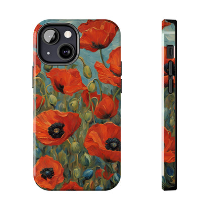 Field of Red Poppies - Tough Phone Case for iPhones and Samsung Smartphones