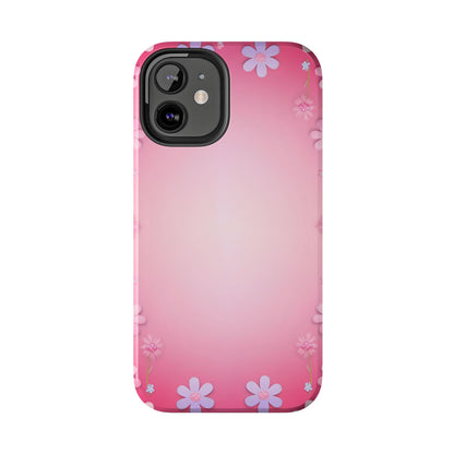 Phone Case - Flowers on Pink Ombre Design
