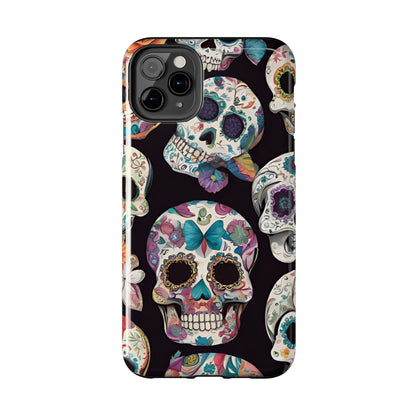 Day of the Dead Sugar Skulls el Día de Todos los Santos - Tough Phone Case for iPhones and Samsung Smartphones