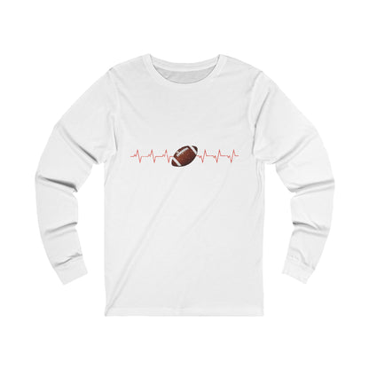 Distressed Football Love Long Sleeve Tee Shirt - Men