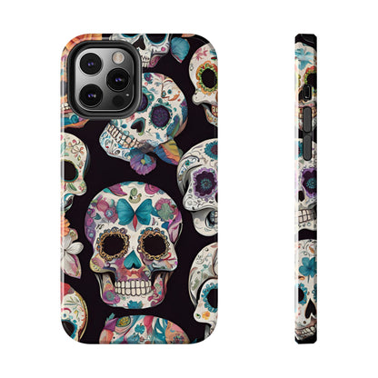 Day of the Dead Sugar Skulls el Día de Todos los Santos - Tough Phone Case for iPhones and Samsung Smartphones