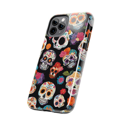 Day of the Dead Sugar Skulls el Día de Todos los Santos - Tough Phone Case for iPhones and Samsung Smartphones