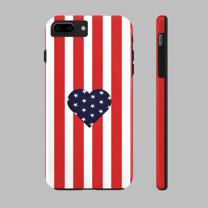 Stars and Stripes with Love - Tough Phone Case for iPhones and Samsung Smartphones