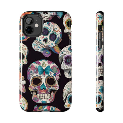 Day of the Dead Sugar Skulls el Día de Todos los Santos - Tough Phone Case for iPhones and Samsung Smartphones