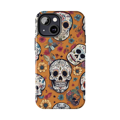 Phone Case - Day of the Dead Sugar Skulls Design  el Día de Todos los Santos iPhone and Samsung Smartphones