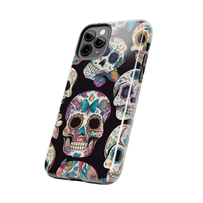 Day of the Dead Sugar Skulls el Día de Todos los Santos - Tough Phone Case for iPhones and Samsung Smartphones