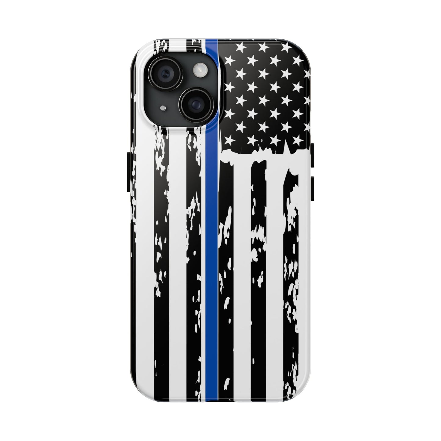 Phone Case: American Flag Blue Line Law Enforcement