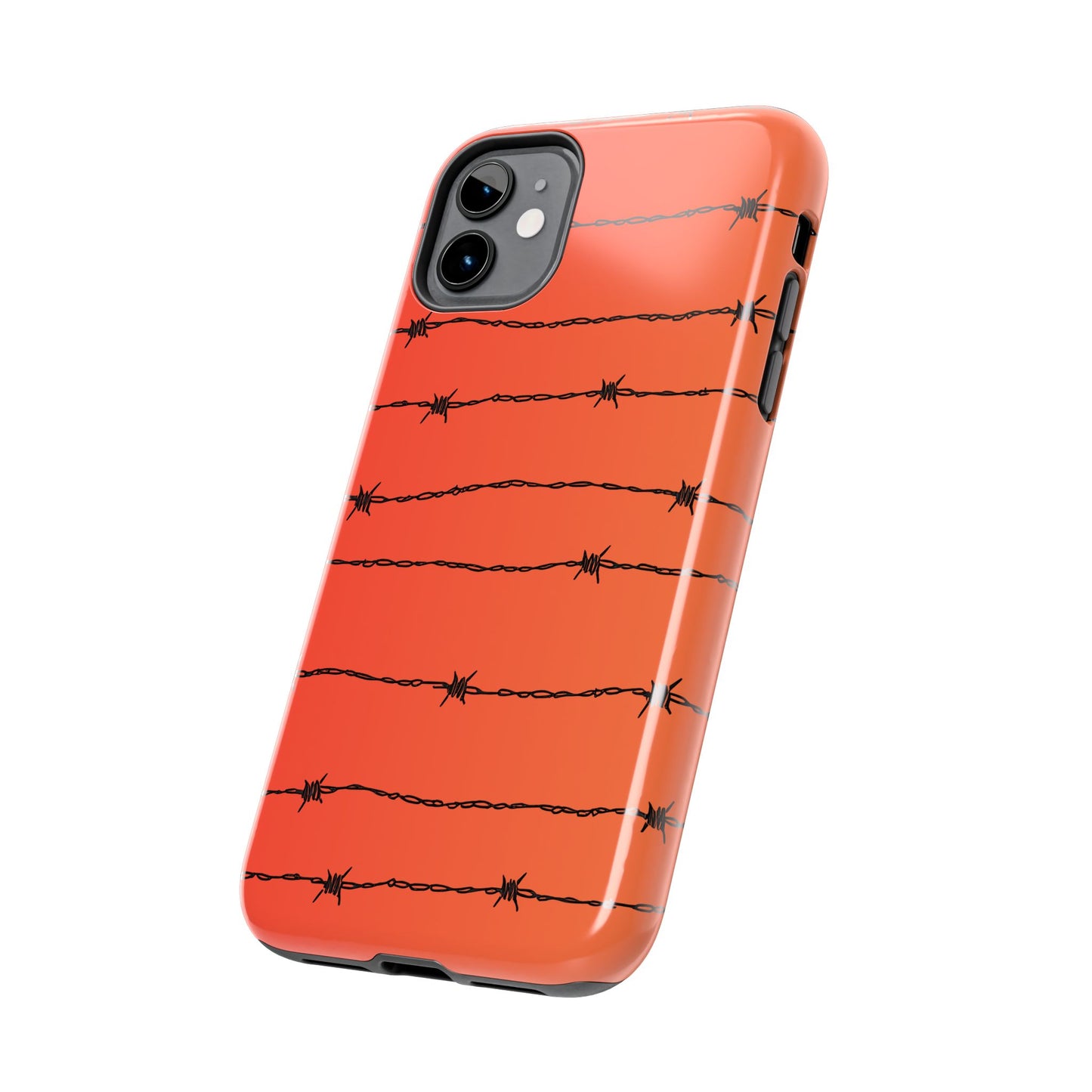 Barbed Wire on Salmon Ombre - Tough Phone Case for iPhone and Samsung Smartphones