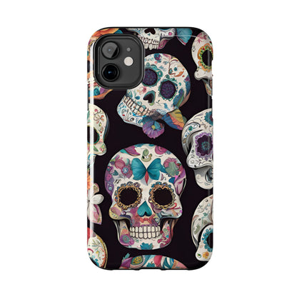 Day of the Dead Sugar Skulls el Día de Todos los Santos - Tough Phone Case for iPhones and Samsung Smartphones