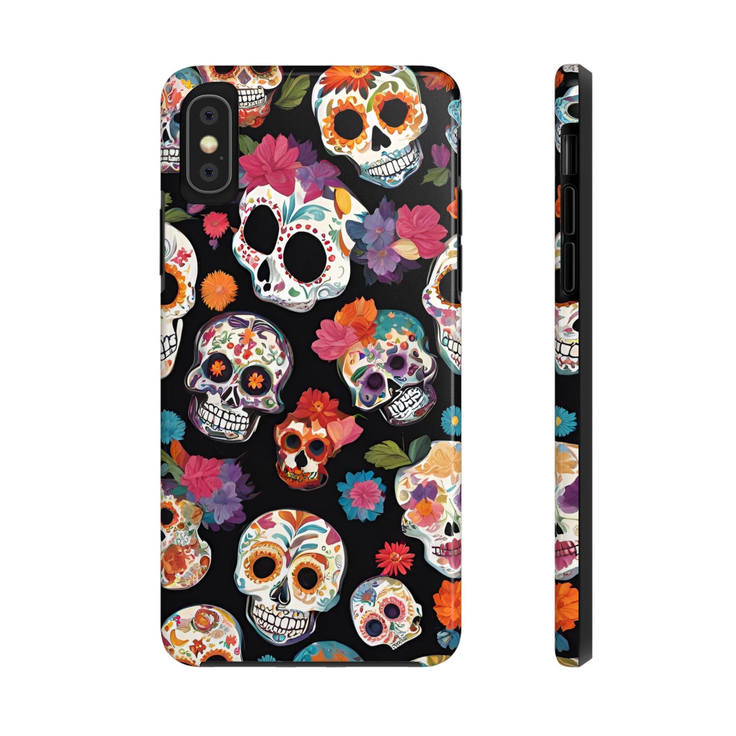 Day of the Dead Sugar Skulls el Día de Todos los Santos - Tough Phone Case for iPhones and Samsung Smartphones