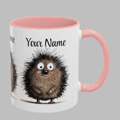 Personalized Funny Cute Porcupine Accent Coffee Mug (11oz, 15oz)