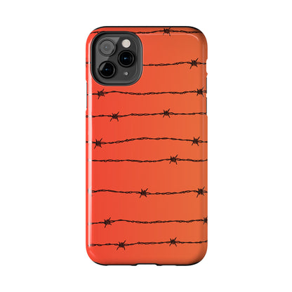 Barbed Wire on Salmon Ombre - Tough Phone Case for iPhone and Samsung Smartphones