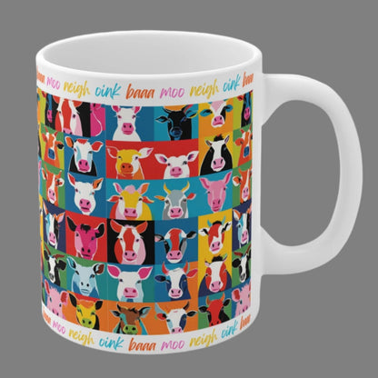 Animal Sounds On the Farm - Pop Art Ceramic Mug