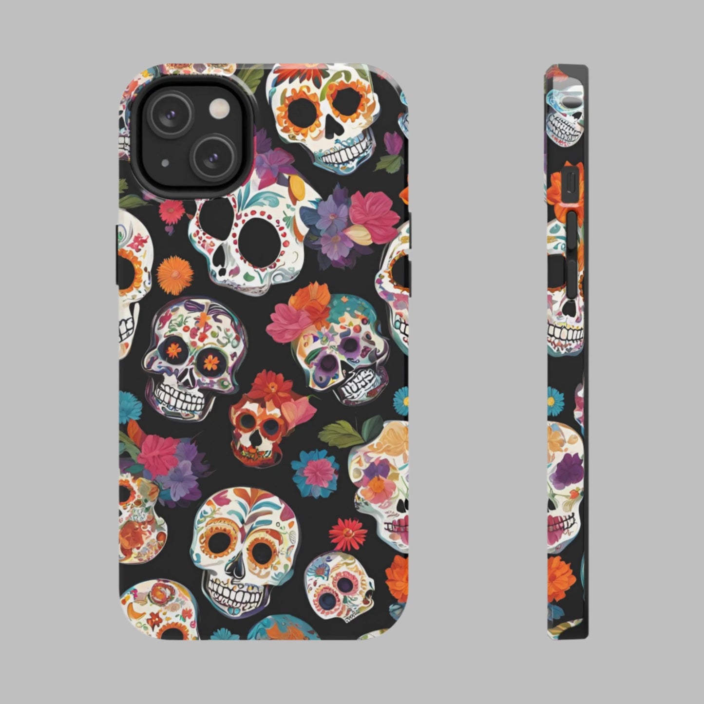 Day of the Dead Sugar Skulls el Día de Todos los Santos - Tough Phone Case for iPhones and Samsung Smartphones