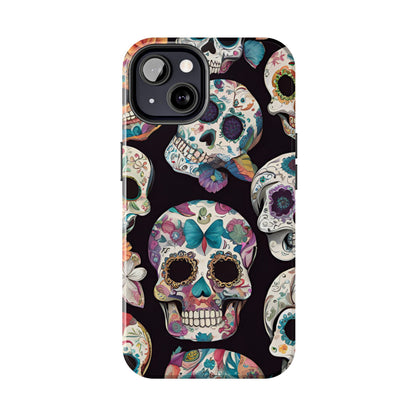 Day of the Dead Sugar Skulls el Día de Todos los Santos - Tough Phone Case for iPhones and Samsung Smartphones