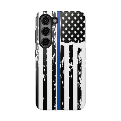 Phone Case: American Flag Blue Line Law Enforcement