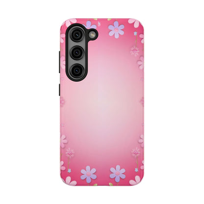 Phone Case - Flowers on Pink Ombre Design