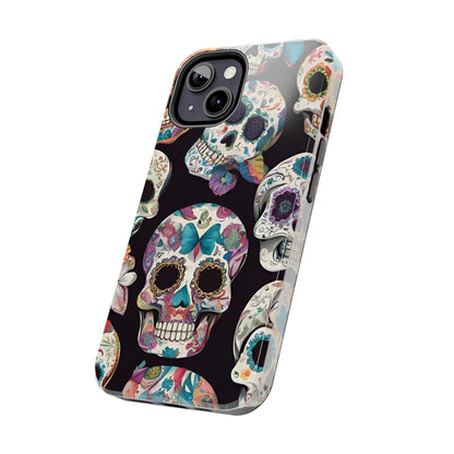 Day of the Dead Sugar Skulls el Día de Todos los Santos - Tough Phone Case for iPhones and Samsung Smartphones