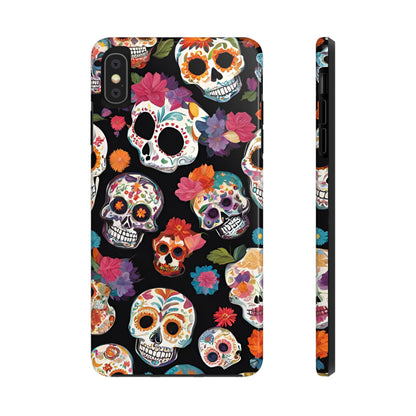 Day of the Dead Sugar Skulls el Día de Todos los Santos - Tough Phone Case for iPhones and Samsung Smartphones