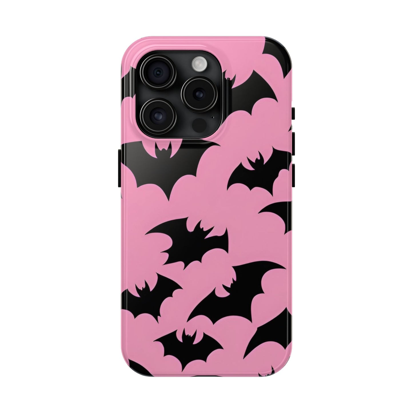 Halloween Bats on Pink - Tough Phone Case for iPhones and Samsung Smartphones