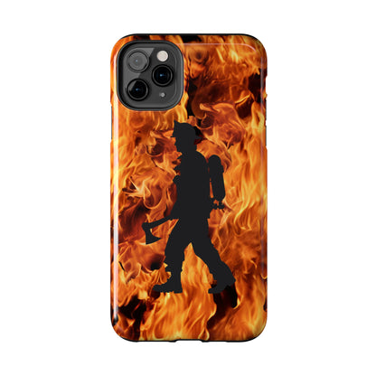 Phone Case Firefighter Silhouette Design for iPhone and Samsung Smartphones