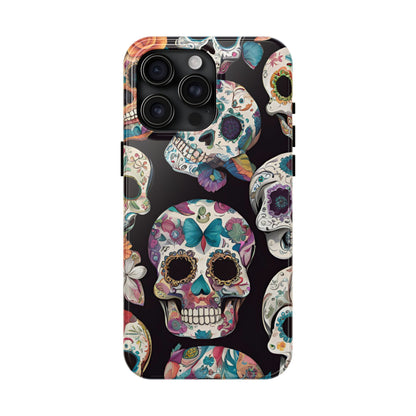 Day of the Dead Sugar Skulls el Día de Todos los Santos - Tough Phone Case for iPhones and Samsung Smartphones